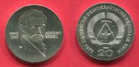 Deutsche Demokratische Republik 20 Mark Gedenkmünze 1973 DDR Gedenkmuenze 60. Todestag August Bebel unc