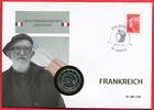 Frankreich 2 Euro Gedenkmünze 100. Geburtstag von Abbé Pierre mit Platinveredelung Selten/RAR -