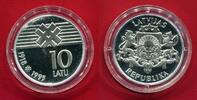 Lettland 10 Latu Silbermünze 75 Jahre Lettland -
