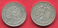Deutschland Weimarer Republik Germany 5 Mark Circulation Coin Kursmünze Eichbaum Oaktree -