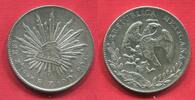 Mexico 8 Reales 1893 ZS FZ Zacatecas AU cleaned