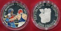 Republik Kongo Congo 1000 Francs Olympische Spiele Sydney 2000 Boxen -