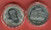 Tuvalu 2 x 1 Dollar Silber Charles Darwin Jubiläumsjahr 2009, Set mit zwei Münzen a 20 Gramm proof in capsule, box with certificate