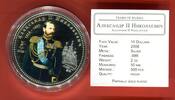 Cook-Inseln, Cook Islands 10 Dollar - 2 oz Silver Coin Alexander II. Nikolajewitsch - Tsars of Russia - partially gold plated -