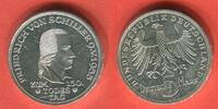 Bundesrepublik Deutschland, Germany FRG 5 DM Silber Gedenkmünze 150. Todestag von Friedrich von Schiller -