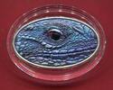 Niue 2 Dollars Silbermünze 2012 Blue Iguana (1 oz, m. Farbauflage) patinated in capsule, coa, orig. packaging