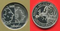 Belgien Belgium 20 Euro Silber Silver 100. Geburtstag Birthday of Herge Tim und Struppi Tintin et Milou -