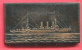 Russland, UDSSR, USSR CCCP Bronzemedaille Plakette Rechteckig Panzerkreuzer Aurora 61,3 x 33 mm Battle ship -
