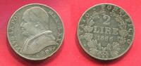 Vatikan Vatican Kirchenstaat Papal State 2 Lire 1866 R Jahr XXI Pius IX (1846-1870) Numista Appearance only 15 % vf/ef toned