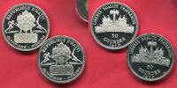 Haiti 2 x 50 Gourdes 1977 Olympische Spiele Moskau Moscow Proof and BU