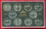 DDR, GDR Eastern Germany Satz 10 x 5 Mark 1971-1987 Brandenburger Tor Satz mit 1983 und 1985 in Hart