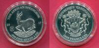 Gabun 1000 Francs CFA Silbermünze Springbock (1 oz) -