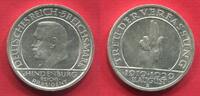 Weimarer Republik Deutsches Reich Germany 5 Mark Silber 1929 E Verfassung Schwurhand Hindenburg unc min contact marks Mintstate