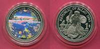Palau 1 Dollar Cu-Ni-Münze 1993 Marine-Life Protection - Meeresfauna (m. Farbapplikation) proof in capsule with certificate