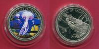 Palau 1 Dollar Cu-Ni-Münze 2001 Marine-Life Protection - Leuchtqualle (m. Farbapplikation) proof in capsule with certificate