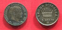 Kingdom of Italy Königreich Italien 5 Soldi 1811 M Napoleon I. Milano Mailand AU/unc toned