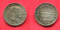 Kingdom of Italy Königreich Italien 5 Soldi 1811 M Napoleon I. Milano Mailand AU/unc toned