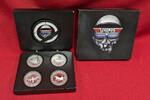 4 x 2 Dollars Silbermünzen - 4 Coin Set 2011 Niue Islands Inseln Legends of the Air - War Planes - Legenden der Luft - Kriegsflugzeuge Polierte P...