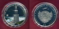 Palau 5 Dollars Silbermünze teilcoloriert 2009 7 Wonders of the World - The Lighthouse of Alexandria proof in capsule with certificate