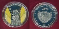 Palau 5 Dollars Silbermünze teilcoloriert 2009 7 Wonders of the World - The Statue of Zeus proof in capsule with certificate