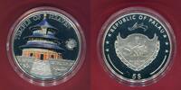 Palau 5 Dollars Silbermünze teilcoloriert 2011 World of Wonders - Temple of Heaven proof in capsule with certificate