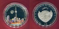 Palau 5 Dollars Silbermünze teilcoloriert 2011 World of Wonders - Canadian National Tower proof in capsule with certificate