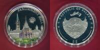 Palau 5 Dollars Silbermünze teilcoloriert 2014 World of Wonders - Parliament Hill proof in capsule with certificate