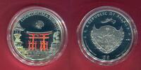 Palau 5 Dollars Silbermünze teilcoloriert 2012 World of Wonders - Itsukushima Shrine proof in capsule with certificate