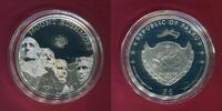 Palau 5 Dollars Silbermünze teilcoloriert 2011 World of Wonders - Mount Rushmore proof in capsule with certificate