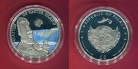 Palau 5 Dollars Silbermünze teilcoloriert 2010 World of Wonders - Statues of Easter Island proof in capsule with certificate