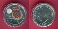 Spanien 30 Euro Silbermünze teilcoloriert 50.Geburtstg König Felipe VI. -