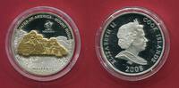 Cook-Inseln 10 Dollars Silbermünze Mount Rushmore Skulpturmünze (mit 24-Karat-Teilvergoldung) -