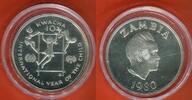 Zambia Sambia 10 Kwacha Silber Internationales Jahr des Kindes Year of the Child UNICEF -