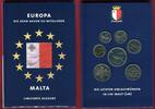 Malta Liri Malti KMS + Silbermedaille Kursmünzensatz + Silbermedaille + Zertifikat -