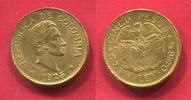 Kolumbien Colombia 5 Pesos Small head bust of Simon Bolivar facing right Numista 14 % Spanish 5 -