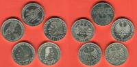 Bundesrepublik Deutschland Western Germany 5 x 5 DM Mark Gedenkmünzen Die Ersten Fünf Museum Schiller Markgraf Eichendorff Fichte -