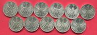 BRD, Deutschland 11 * 5 Mark Silbermünzen 1966-1973 Silberadler-Lot 11 Münzen Lot, bitte Bild ansehen