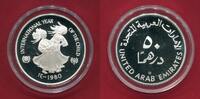 Vereinigte Arabische Emirate 50 Dirham Silbermünze UNICEF - Jahr des Kindes -