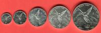 Mexiko 1, 1/2, 1/4, 1/10, 1/20 Onza Libertad 5 Münzen Set Siegesgöttin -