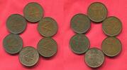 Weimarer Republik 6 x 4 Reichspfennig Lot alle Prägestätten -