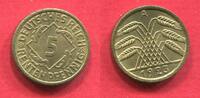 Deutschland Germany 5 Pfennig Rentenpfennig Erhaltung ! -