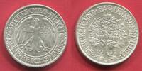Weimarer Republik Deutsches Reich Germany 5 Mark Silber Eichbaum Kursmünze Oak Tree Circulation Coin Key Date Rare -