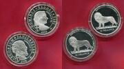 Demokratische Republik Kongo Congo 2 x 10 Francs Silber Päpste Damianus II. Stephan IX. -