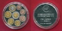 Irland Gedenkprägung Medaille Silber-Medaille mit Eurostaatenmünzen IRLAND (Münzen auf Medaille geprägt) -