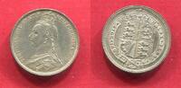 Great Britain England Großbritannien 6 Pence sixpence Crowned and veiled bust ('Jubilee Head') of Queen Victoria -