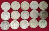 Polen 15 x 2 Zloty Silber Jadwiga Frauenkopf Konvolut - 65 Gramm Rauhgewicht -