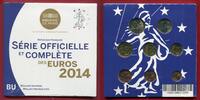 Frankreich 3,88 Euro 2014 Kursmünzensatz 1 Cent bis 2 Euro, 8 Münzen BU coinset
