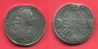 Russland Russia 1 Rubel Rouble Kaiser Zar Peter Pyotr II. (1727 - 1730) Moskau, Münzhof Kadashevsky -