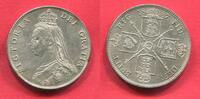 Englang Großbritannien Great Britain Florin Jubilee Type Victoria 1837 - 1901 2. Portrait -
