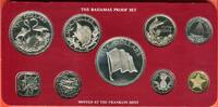 KMS 1 Cent - 5 Dollar 1976 Bahamas Kursmünzensatz proof box coa